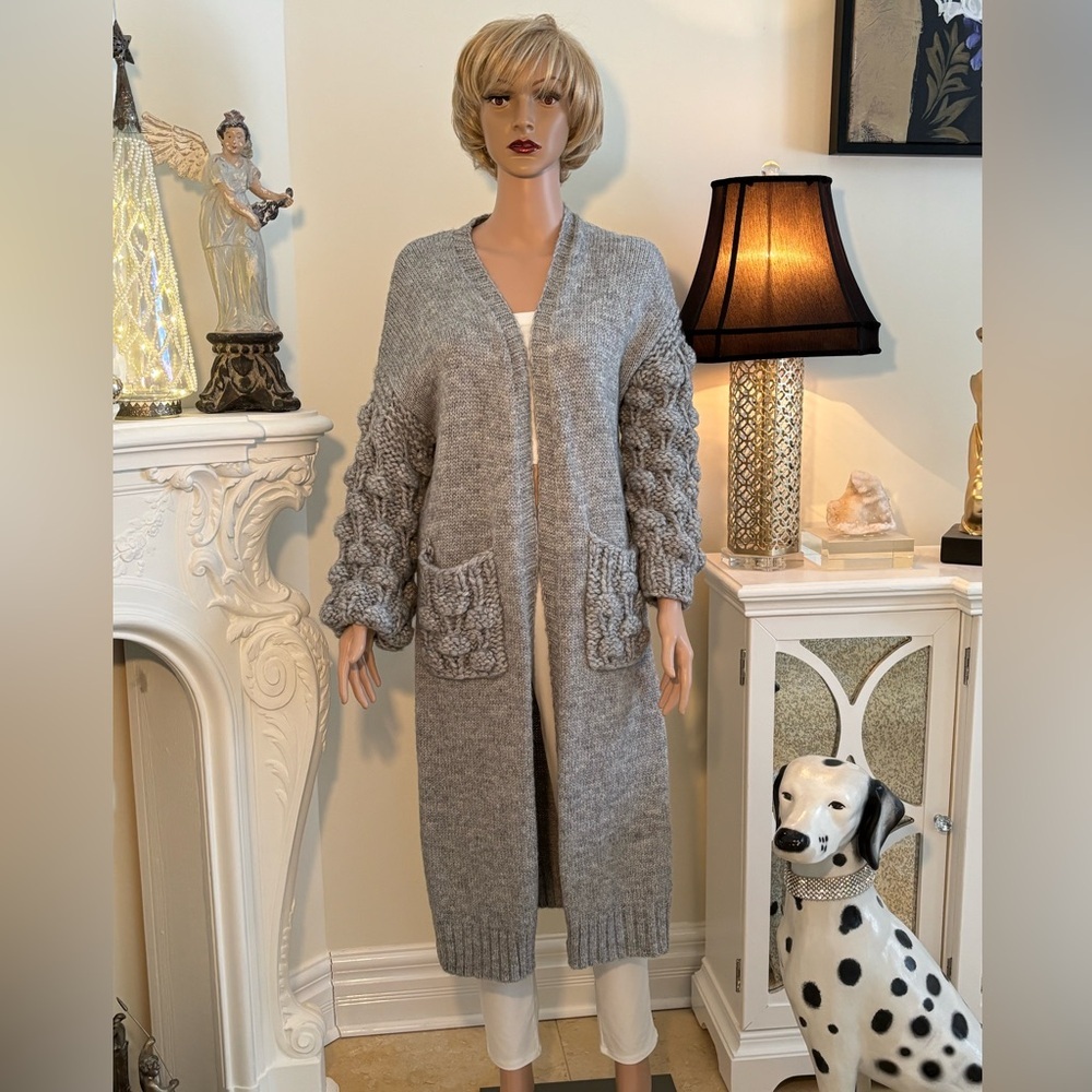 Cozy Heather Gray Women's Cardigan - Picture 2 of 11